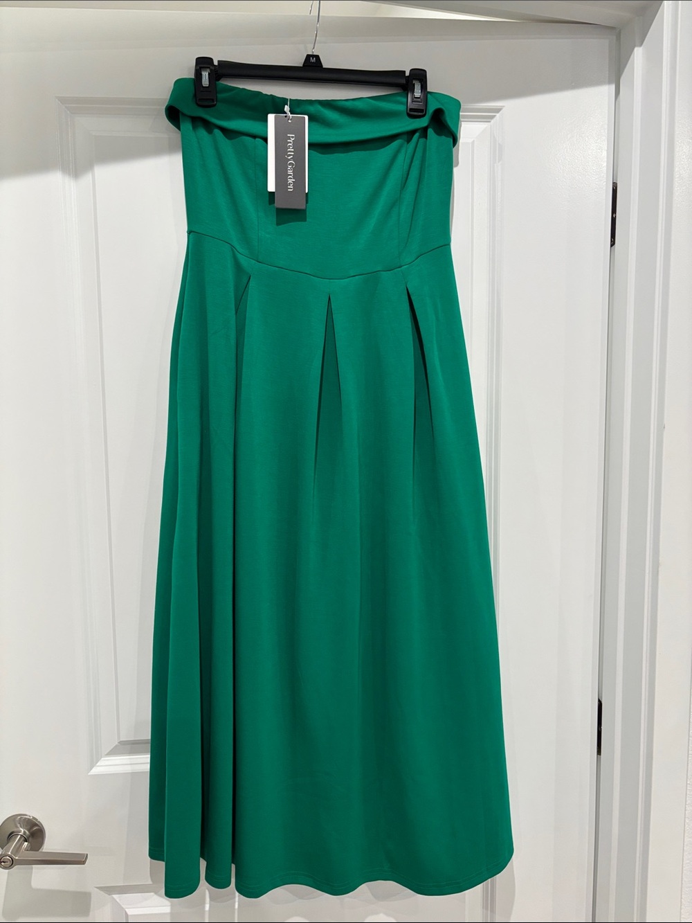 Green Strapless Midi Dress (NWT)